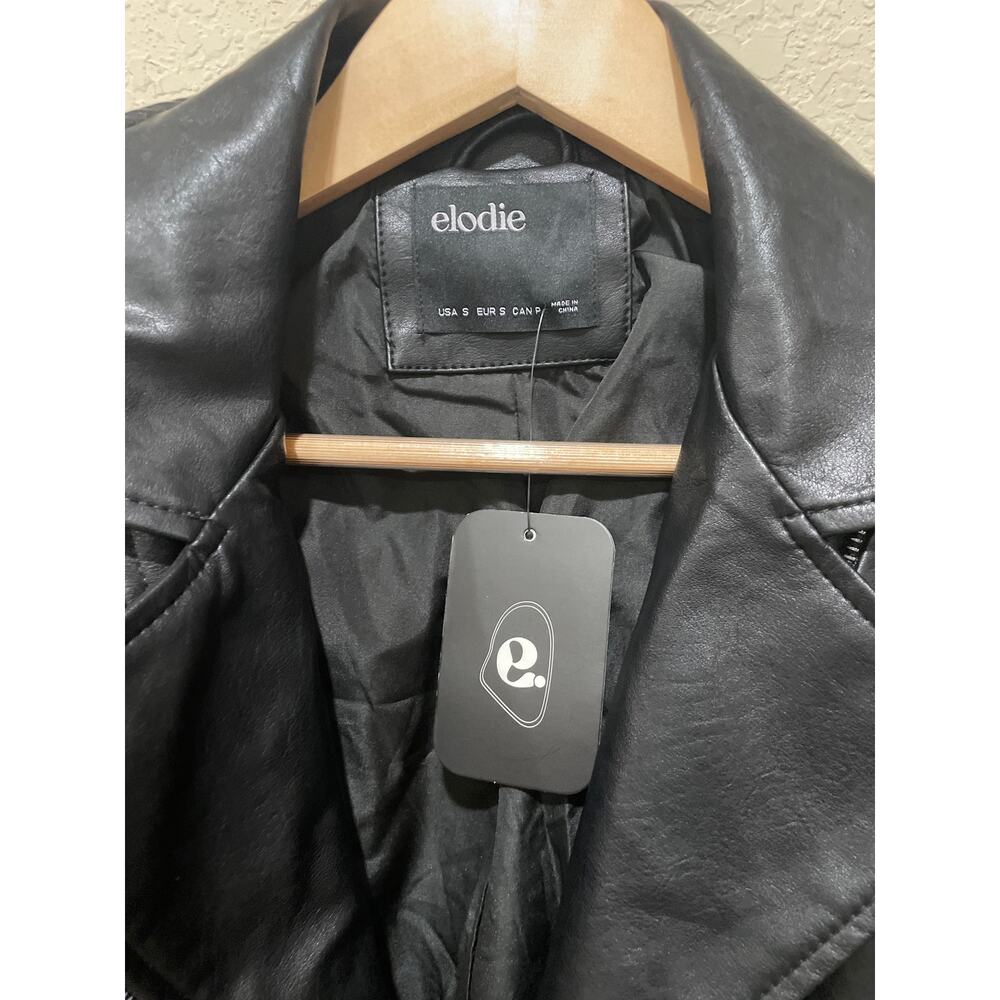 Elodie Faux Leather Moto Jacket Size Small‎ New with Tags - Picture 6 of 6